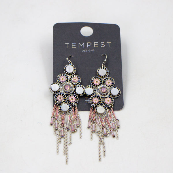 Crystal chandelier boho style earrings