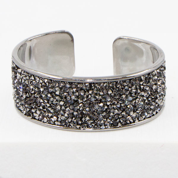 Crystal encrusted open bangle