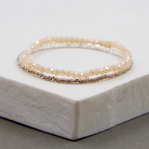 Delicate stretchy bracelet (2 pieces in one pack)
