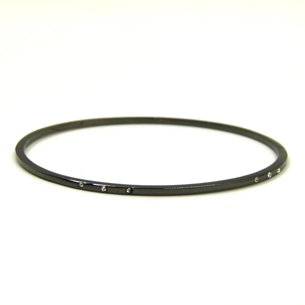Super delicate bangle w-tiny inset interspaced