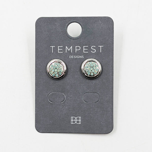 Swarovski crystal  disc stud earrings