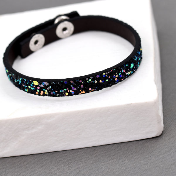 Sequin glitter leather PU bracelet