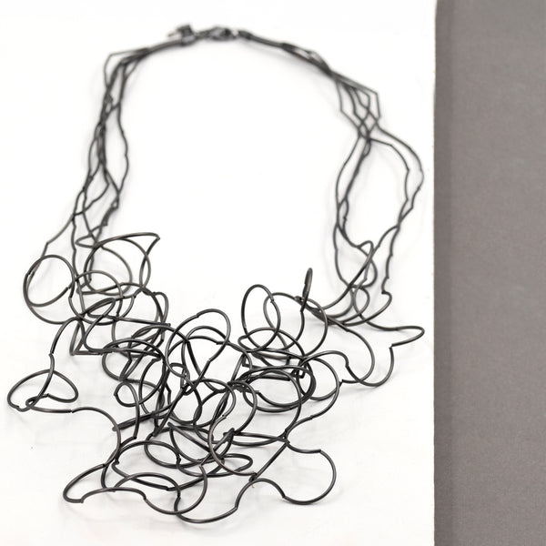 Multi wire long necklace