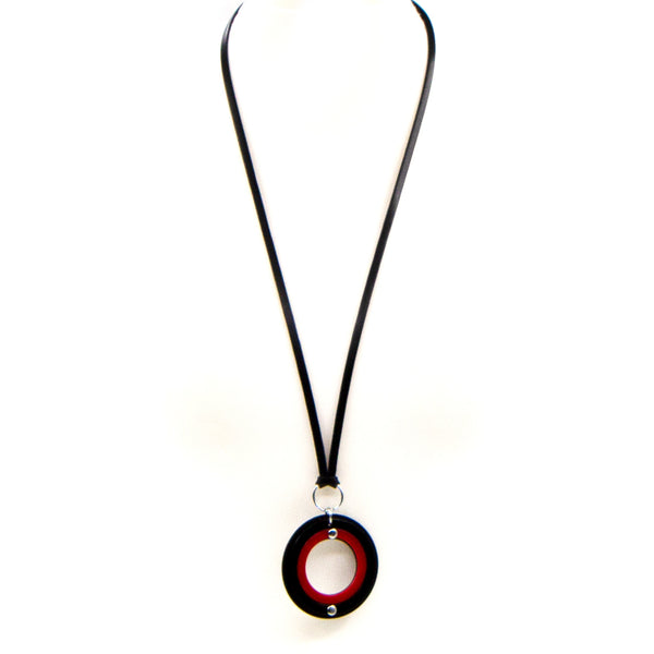 Resin pendant long necklace