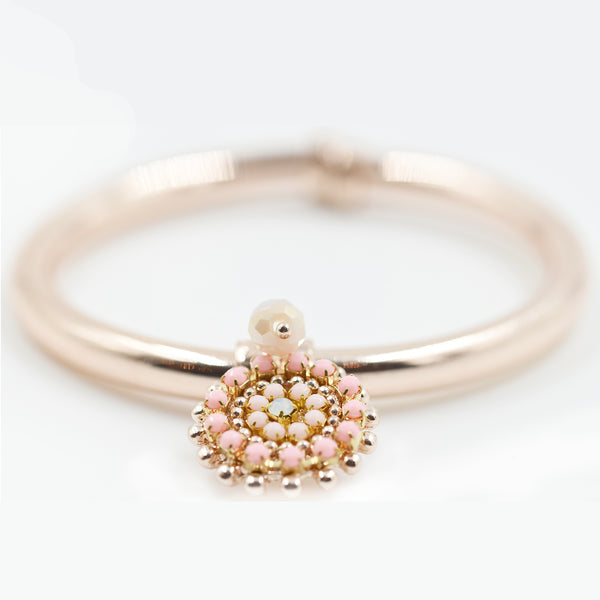 Simple bangle with mosaic style pendant