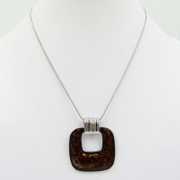 Delicate Necklace with Solid Square Feature