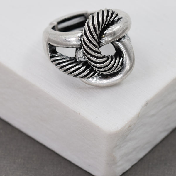 Rope knot stretchy ring