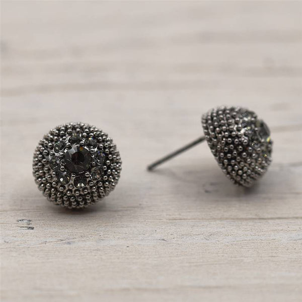 Antique style half ball bobbled crystal studs DNU