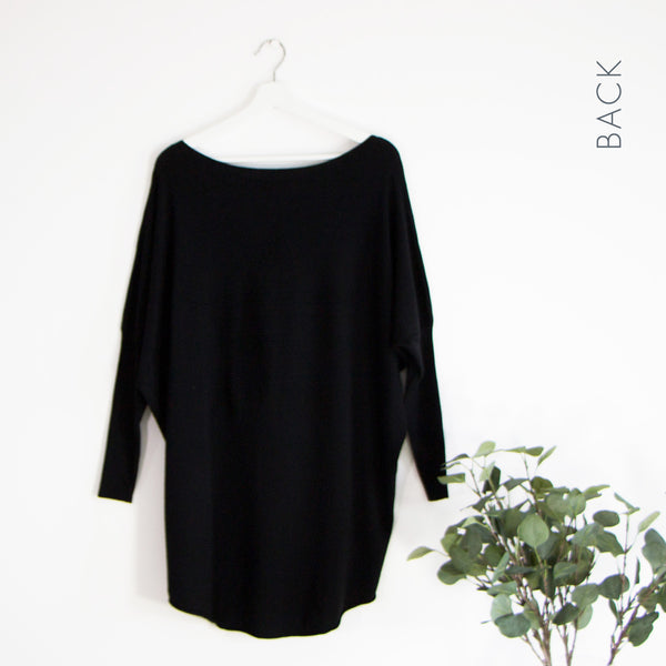 Fashionable subtle star back fine knit jumper