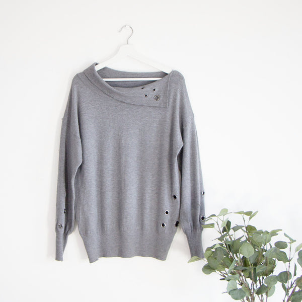 Long Sleeve Eyelet Soft Touch Jumper
