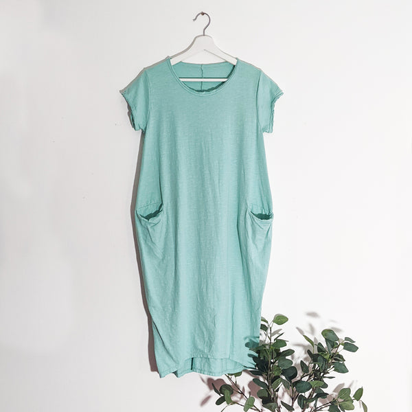 Jersey cover up dress with pockets (S-M)