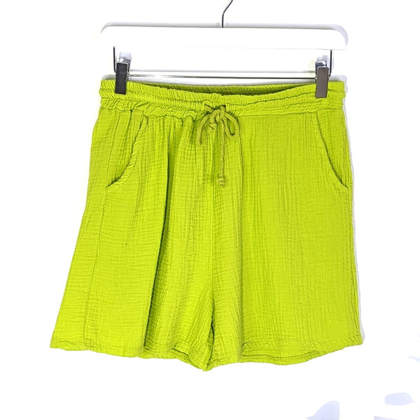 Cotton waffle type shorts with pockets (S-M)