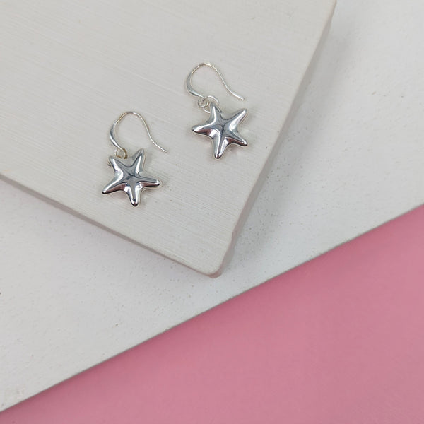Star fish hook earrings