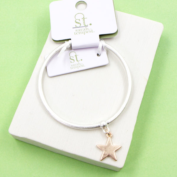 Bangle with contemporary star charm