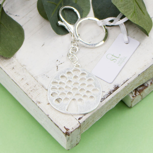 Tree of life symbol key ring