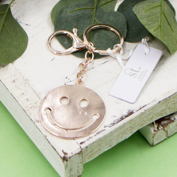 Smiley face key ring
