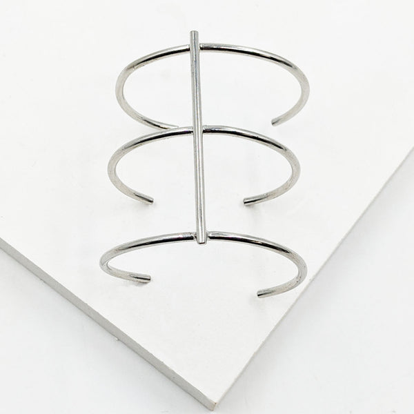 Contemporary triple bar cuff