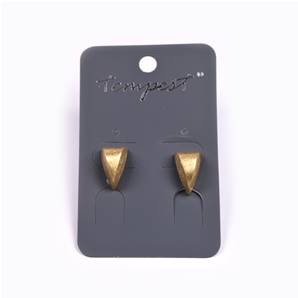 Rounded geometric shape stud earrings with scratch effect