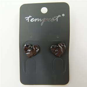 Contemporary flat heart earrings