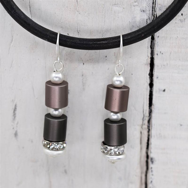 High quality cylindrical earrings  with tube spacers