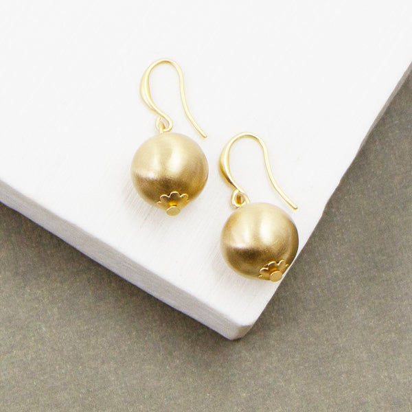 Ball fish hook earrings