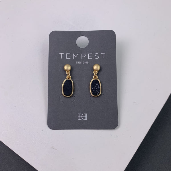 Oval semi precious drops