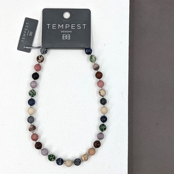 Copy of Multi semi precious beaded necklace with magnetic clasp
