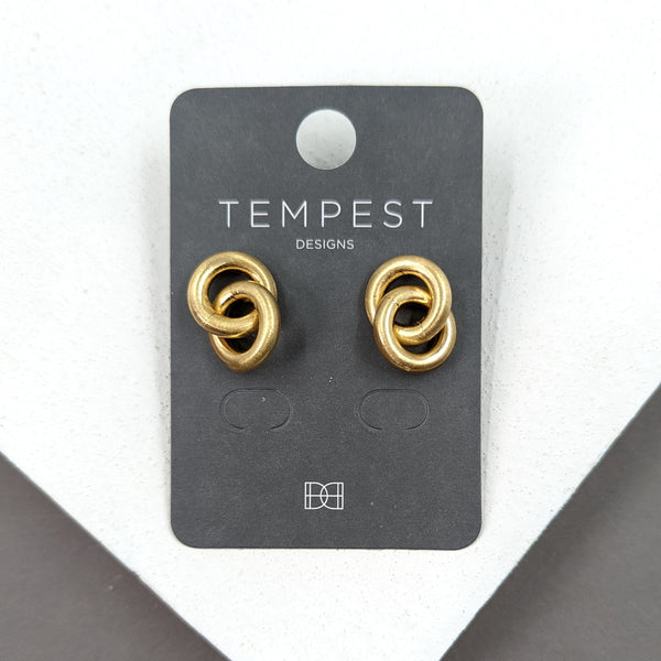 Interlinked little rings earrings