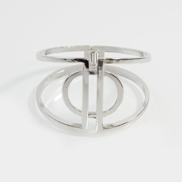 Contemporary cuff with geometric shapes