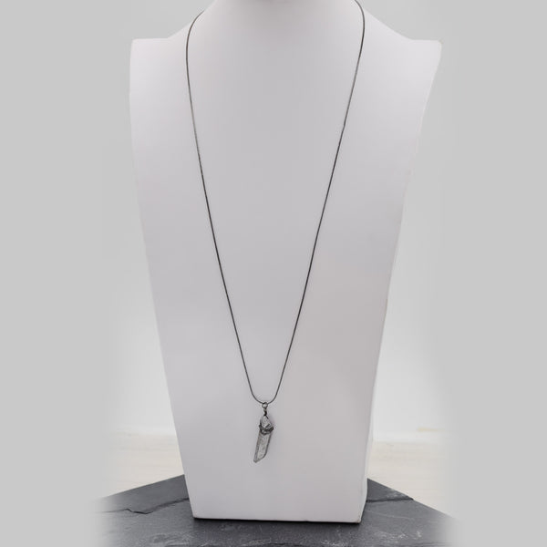 Long thin chain necklace