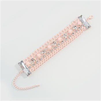 Luxury pastel crystal bracelet with diamante