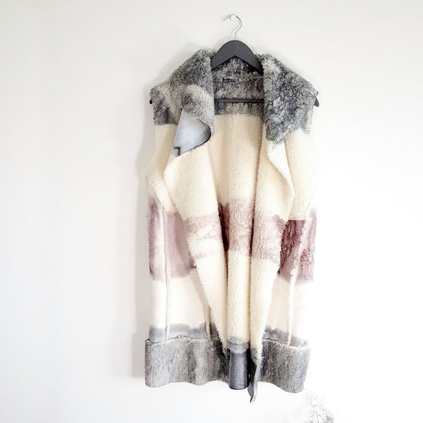 dip-dye faux fur soft touch gilet